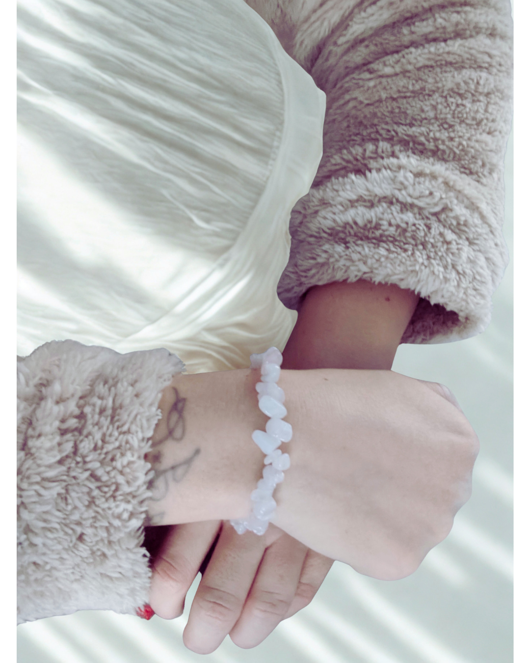 Bracelet baroque Quartz Rose