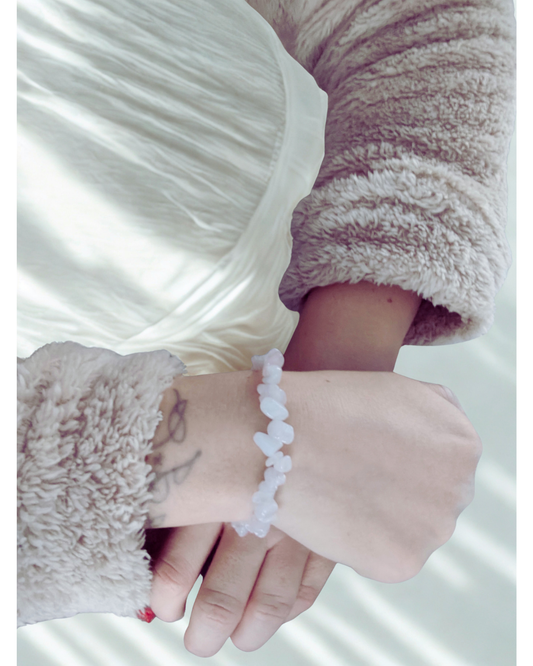 Bracelet baroque Quartz Rose